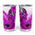 Hawaii Tumbler Cup Polynesian Shark Tattoo With Plumeria Pink Gradient