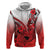 Hawaii Hoodie Polynesian Shark Tattoo With Plumeria Red Gradient LT14 Pullover Hoodie Red - Polynesian Pride