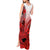 Hawaii Tank Maxi Dress Polynesian Shark Tattoo With Plumeria Red Gradient LT14 - Polynesian Pride