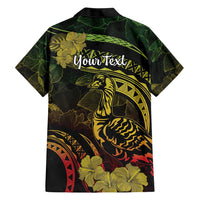 Personalised Hawaii Nene Goose Hawaiian Shirt Hawaiian Map Hibiscus Polynesian Art - Reggae Gradient LT14 - Polynesian Pride