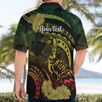Personalised Hawaii Nene Goose Hawaiian Shirt Hawaiian Map Hibiscus Polynesian Art - Reggae Gradient LT14 - Polynesian Pride