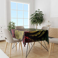Personalised Hawaii Nene Goose Tablecloth Hawaiian Map Hibiscus Polynesian Art - Reggae Gradient LT14 - Polynesian Pride