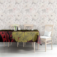 Personalised Hawaii Nene Goose Tablecloth Hawaiian Map Hibiscus Polynesian Art - Reggae Gradient LT14 - Polynesian Pride