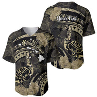 Personalised Hawaii Nene Goose Baseball Jersey Hawaiian Map Hibiscus Polynesian Art - Beige LT14 - Polynesian Pride