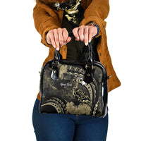 Personalised Hawaii Nene Goose Shoulder Handbag Hawaiian Map Hibiscus Polynesian Art - Beige LT14 One Size Beige - Polynesian Pride