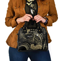 Personalised Hawaii Nene Goose Shoulder Handbag Hawaiian Map Hibiscus Polynesian Art - Beige LT14 - Polynesian Pride