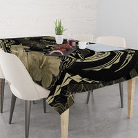 Personalised Hawaii Nene Goose Tablecloth Hawaiian Map Hibiscus Polynesian Art - Beige LT14 - Polynesian Pride