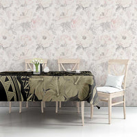 Personalised Hawaii Nene Goose Tablecloth Hawaiian Map Hibiscus Polynesian Art - Beige LT14 - Polynesian Pride