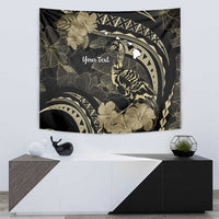 Personalised Hawaii Nene Goose Tapestry Hawaiian Map Hibiscus Polynesian Art - Beige LT14 - Polynesian Pride