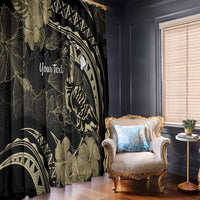 Personalised Hawaii Nene Goose Window Curtain Hawaiian Map Hibiscus Polynesian Art - Beige LT14 - Polynesian Pride