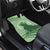 Personalised Hawaii Monk Seal Car Mats Polynesian Tattoo With Tropical Flowers - Green Pastel