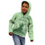 Personalised Hawaii Monk Seal Kid Hoodie Polynesian Tattoo With Tropical Flowers - Green Pastel