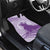 Personalised Hawaii Monk Seal Car Mats Polynesian Tattoo With Tropical Flowers - Purple Pastel