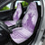 Personalised Hawaii Monk Seal Car Seat Cover Polynesian Tattoo With Tropical Flowers - Purple Pastel