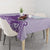 Personalised Hawaii Monk Seal Tablecloth Polynesian Tattoo With Tropical Flowers - Purple Pastel