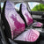 Personalised Hawaii Monk Seal Car Seat Cover Polynesian Tattoo With Tropical Flowers - Purple Gradient