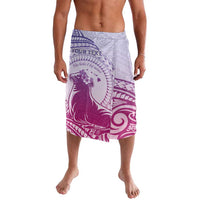 Personalised Hawaii Monk Seal Lavalava Polynesian Tattoo With Tropical Flowers - Purple Gradient LT14 Purple - Polynesian Pride