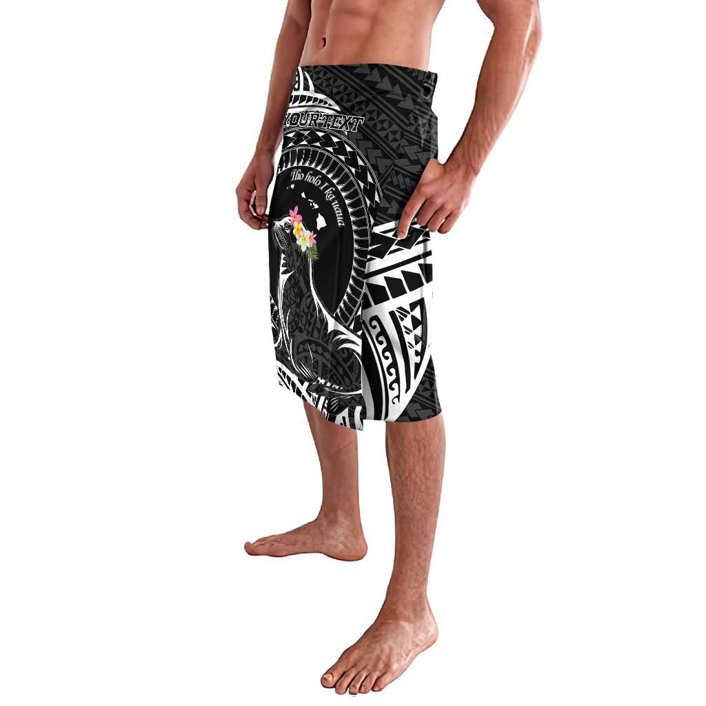 Personalised Hawaii Monk Seal Lavalava Polynesian Tattoo With Tropical Flowers - Black LT14 - Polynesian Pride