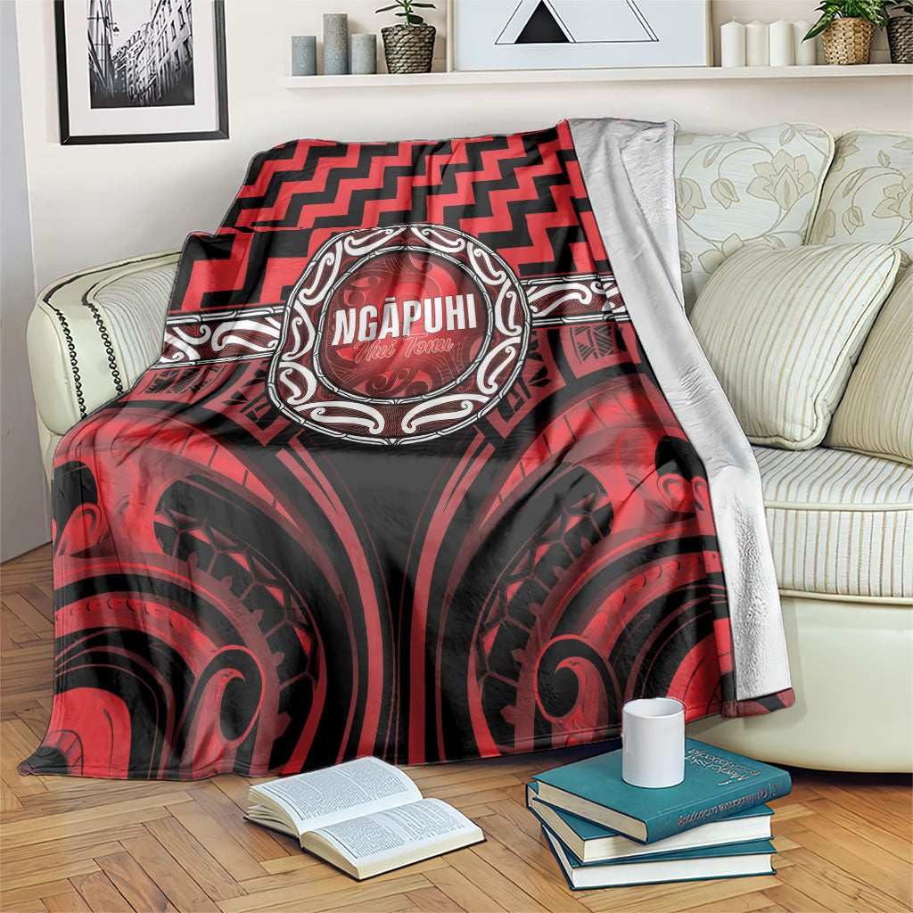 Aotearoa Ngapuhi Blanket Maori Iwi Poutama Puhoro Tattoo LT14 Red - Polynesian Pride