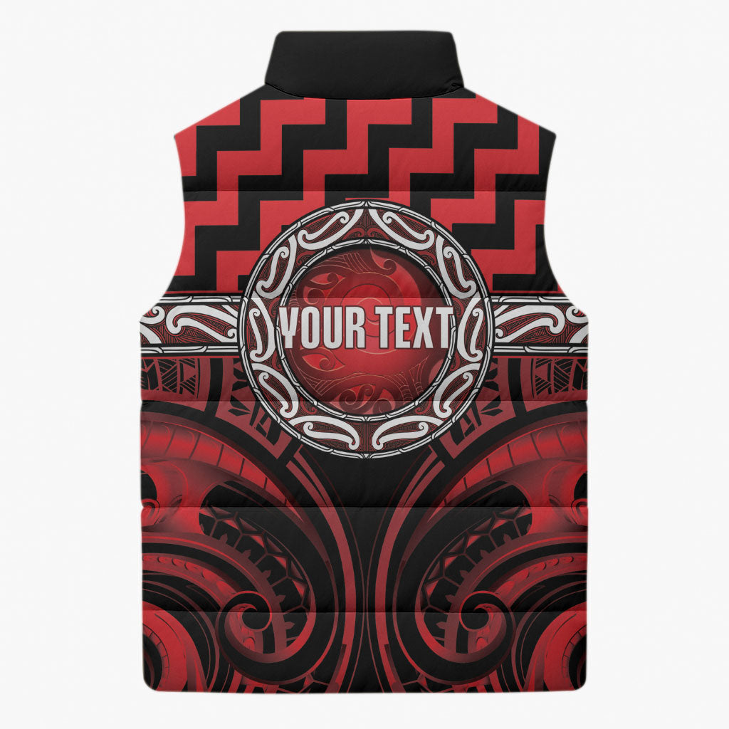 Aotearoa Ngapuhi Personalised Sleeveless Puffer Jacket Maori Iwi Poutama Puhoro Tattoo LT14 - Polynesian Pride
