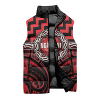 Aotearoa Ngapuhi Personalised Sleeveless Puffer Jacket Maori Iwi Poutama Puhoro Tattoo LT14 - Polynesian Pride