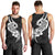 Polynesia Men Tank Top Plumeria With Tribal Pattern Black Vibes LT14 - Polynesian Pride