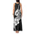 Polynesia Tank Maxi Dress Plumeria With Tribal Pattern Black Vibes LT14 - Polynesian Pride