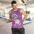 Polynesia Men Tank Top Plumeria With Tribal Pattern Pink Pastel Vibes LT14 - Polynesian Pride