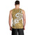 Polynesia Men Tank Top Plumeria With Tribal Pattern Yellow Pastel Vibes LT14 - Polynesian Pride