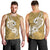 Polynesia Men Tank Top Plumeria With Tribal Pattern Yellow Pastel Vibes LT14 - Polynesian Pride