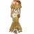 Polynesia Mermaid Dress Plumeria With Tribal Pattern Yellow Pastel Vibes LT14 - Polynesian Pride