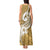 Polynesia Tank Maxi Dress Plumeria With Tribal Pattern Yellow Pastel Vibes LT14 - Polynesian Pride