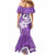 Polynesia Mermaid Dress Plumeria With Tribal Pattern Purple Pastel Vibes LT14 - Polynesian Pride