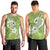 Polynesia Men Tank Top Plumeria With Tribal Pattern Green Pastel Vibes LT14 - Polynesian Pride