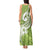 Polynesia Tank Maxi Dress Plumeria With Tribal Pattern Green Pastel Vibes LT14 - Polynesian Pride