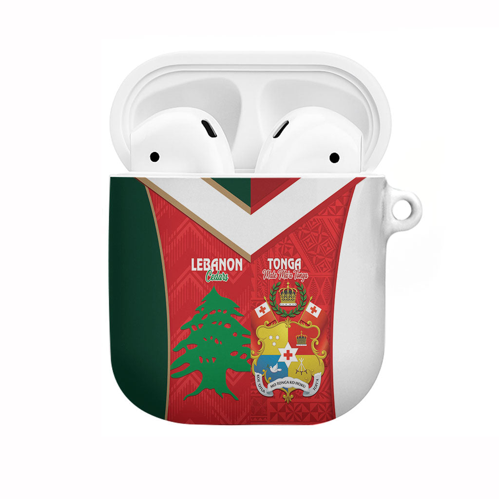Rugby Tonga and Lebanon AirPods Case Mate Maa Tonga Cedars Together LT14 Multicolor - Polynesian Pride