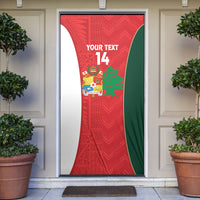 Custom Rugby Tonga and Lebanon Door Cover Mate Maa Tonga Cedars Together LT14 Multicolor - Polynesian Pride
