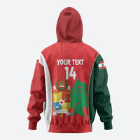 Custom Rugby Tonga and Lebanon Zip Hoodie Mate Maa Tonga Cedars Together LT14 - Polynesian Pride