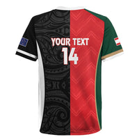 Custom Rugby New Zealand and Lebanon Rugby Jersey All Black Cedars Together LT14 - Polynesian Pride