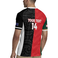 Custom Rugby New Zealand and Lebanon Rugby Jersey All Black Cedars Together LT14 - Polynesian Pride