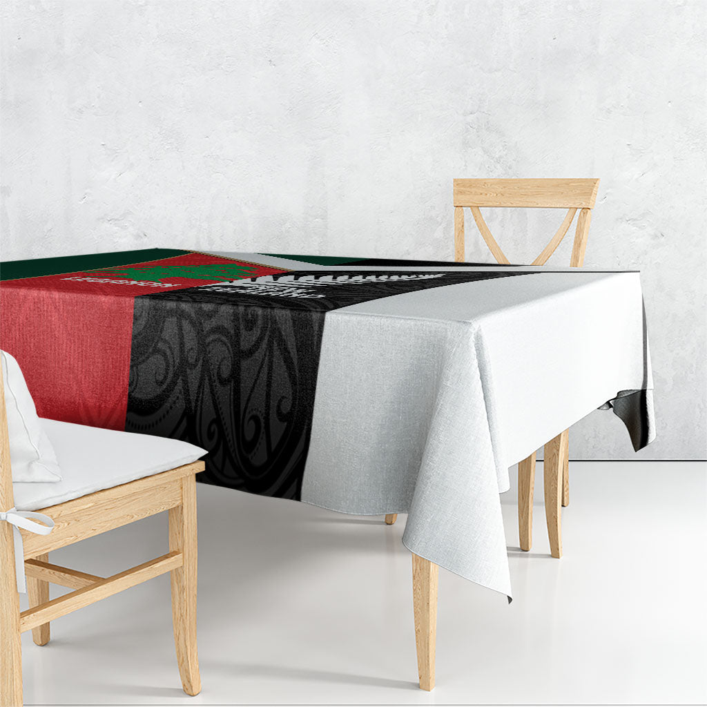 Rugby New Zealand and Lebanon Tablecloth All Black Cedars Together LT14 - Polynesian Pride