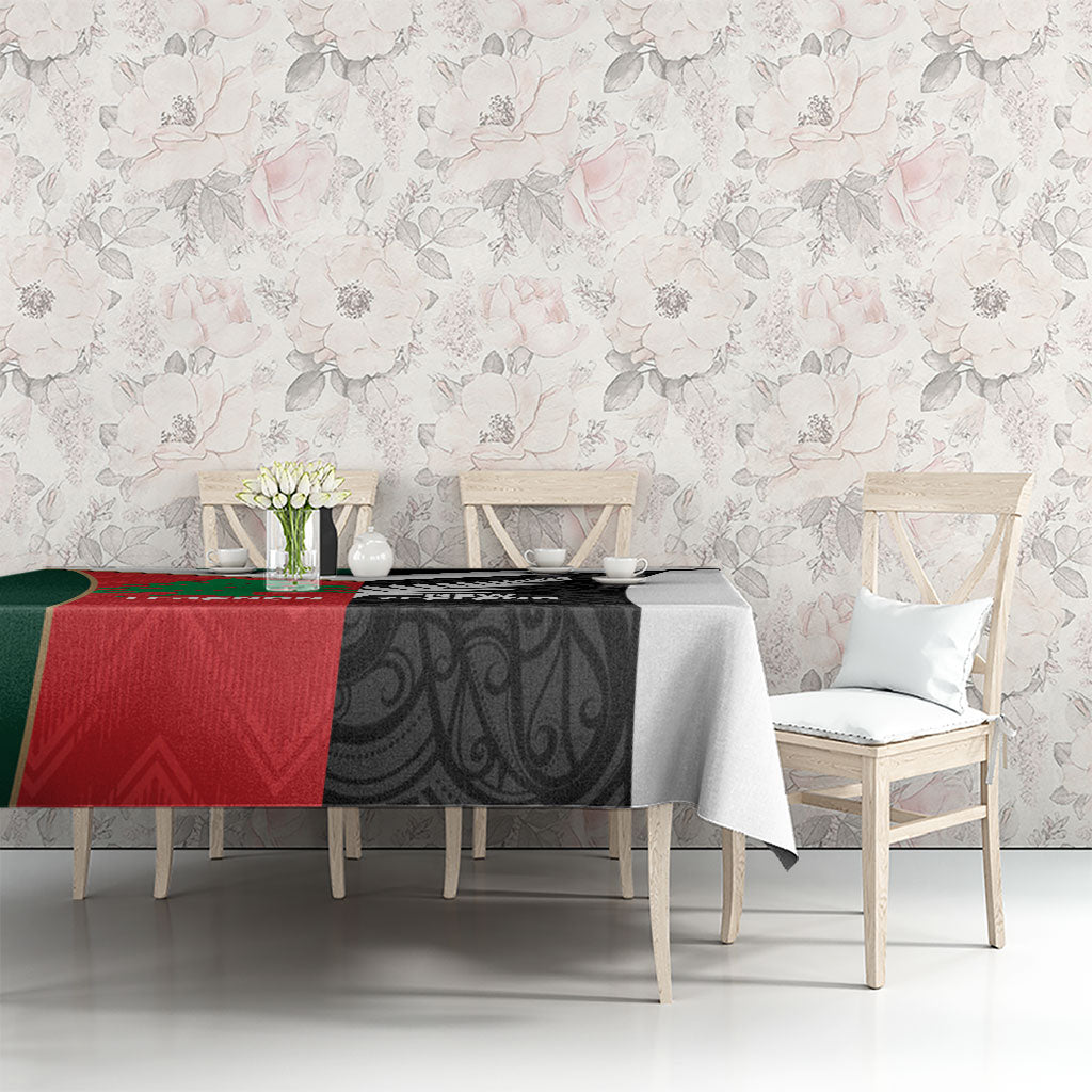 Rugby New Zealand and Lebanon Tablecloth All Black Cedars Together LT14 - Polynesian Pride