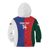 Custom Rugby Samoa and Lebanon Kid Hoodie Toa Samoa Cedars Together LT14 - Polynesian Pride