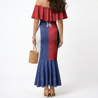 Custom Rugby Samoa and Lebanon Mermaid Dress Toa Samoa Cedars Together LT14 - Polynesian Pride