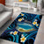 French Polynesia Tetiaroa Atoll Area Rug Polynesian Curves Style