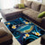 French Polynesia Tetiaroa Atoll Area Rug Polynesian Curves Style