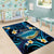 French Polynesia Tetiaroa Atoll Area Rug Polynesian Curves Style