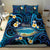 French Polynesia Tetiaroa Atoll Bedding Set Polynesian Curves Style