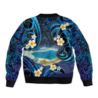 French Polynesia Tetiaroa Atoll Bomber Jacket Polynesian Curves Style LT14 - Polynesian Pride