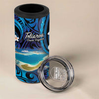 Personalised French Polynesia Tetiaroa Atoll 4 in 1 Can Cooler Tumbler Polynesian Curves Style LT14 - Polynesian Pride